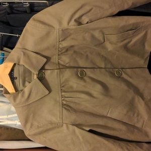 Theory ladies cropped jacket, tan - size US 8
